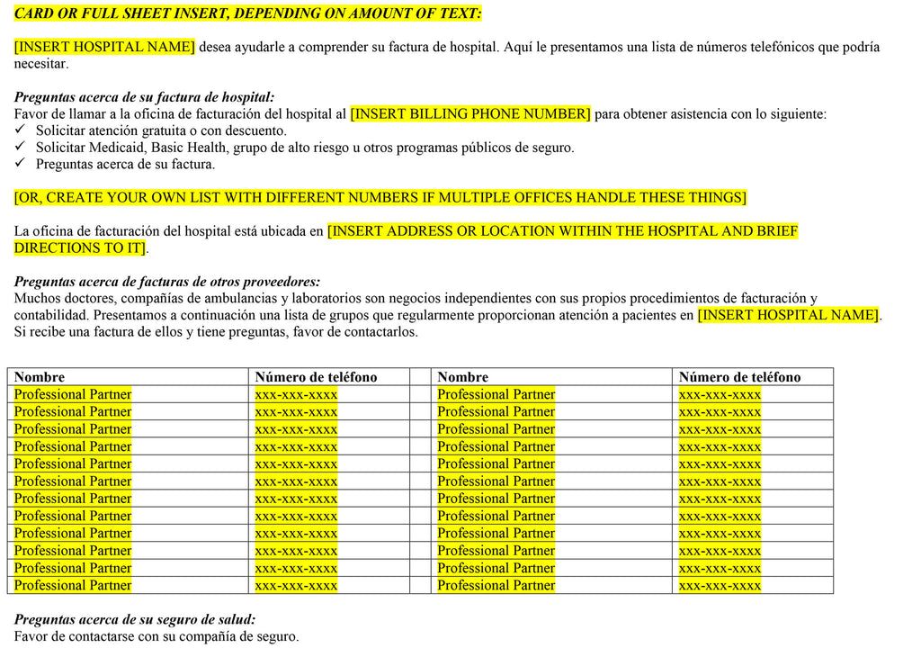 Understanding Your Hospital Bill Template