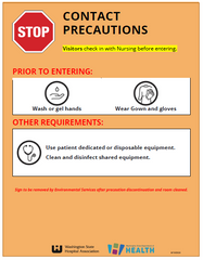 Isolation Precautions Signage: Droplet (e.g. Influenza) – Washington State  Hospital Association