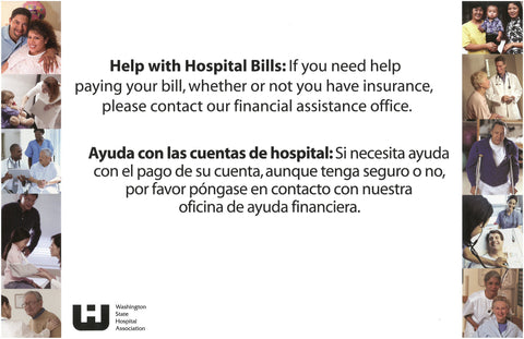 Financial Assistance Sign: English/Spanish